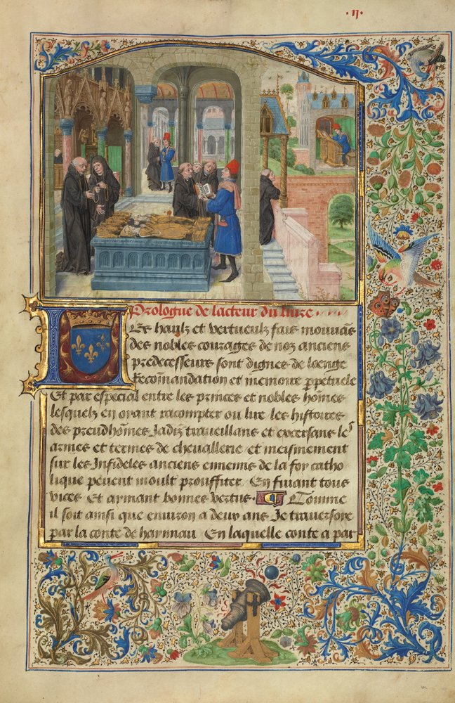 The Author Hearing the Story of Gillion de Trazegnies by Lieven van Lathem