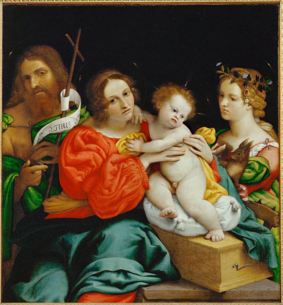Virgin and Child with Saint John the Baptist and Saint Catherine of ...