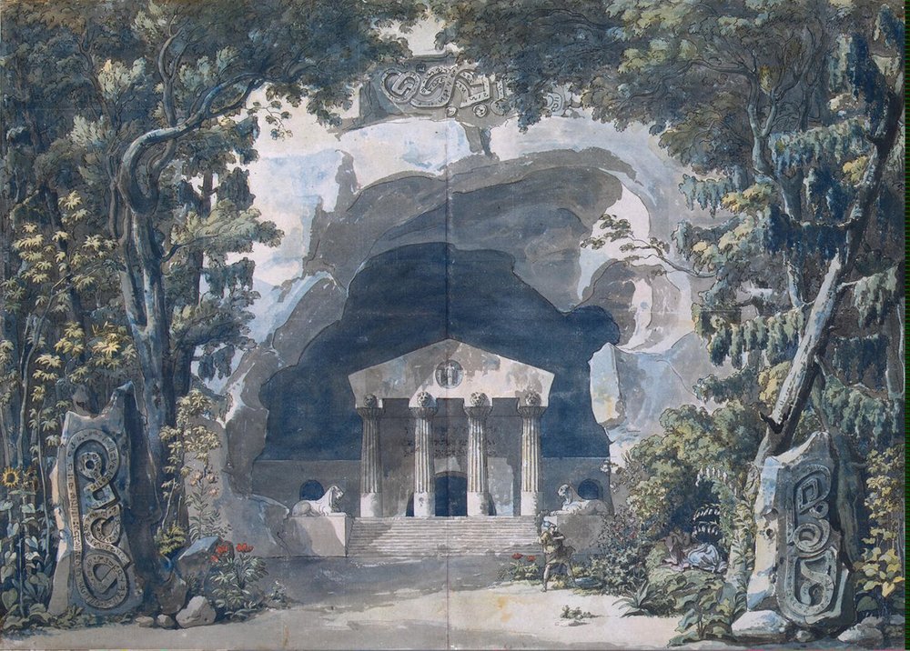 Scenery Sketch for the Opera 