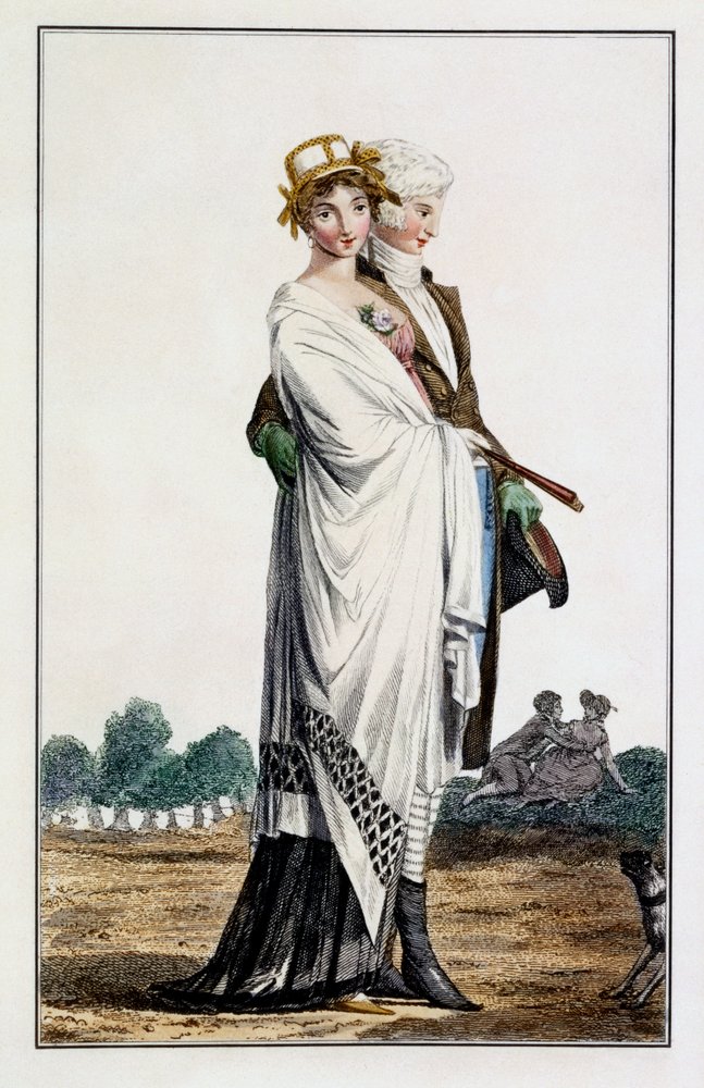 knee length dresses for ladies Ladies Monthly Museum, 1 january 1805 : Full D