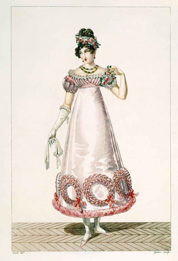 Ladies' Ball Gown, Engraved by Georges Jacques Gatine, 1780