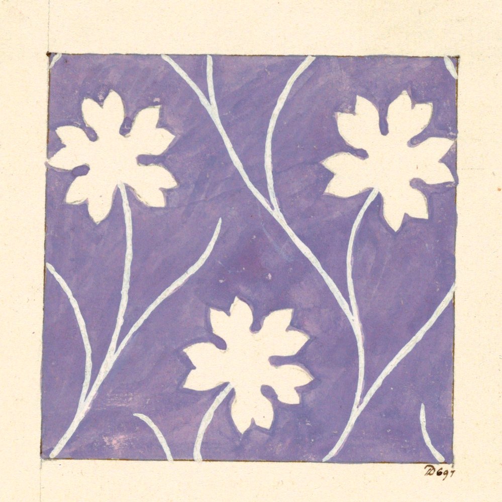 Floral Design for Printed Textile by Louis-Albert DuBois