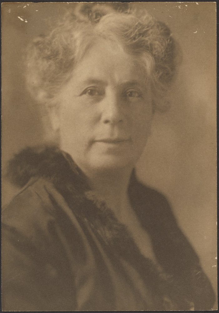 [Portrait of a Woman with Fur Collar] by Louis Fleckenstein