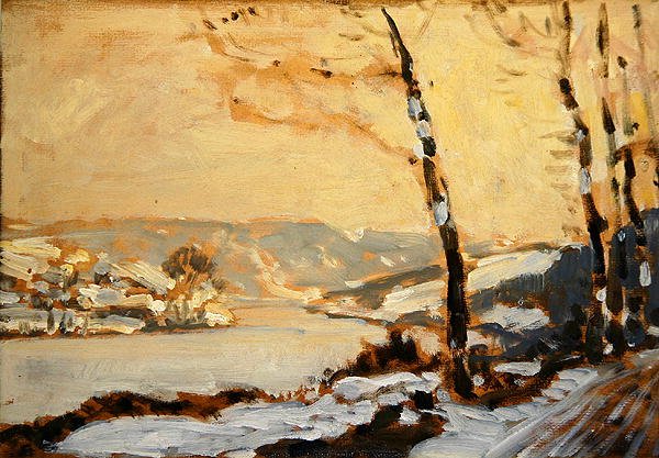 The Fulda Valley, near Kassel, with Snow by Louis Kolitz