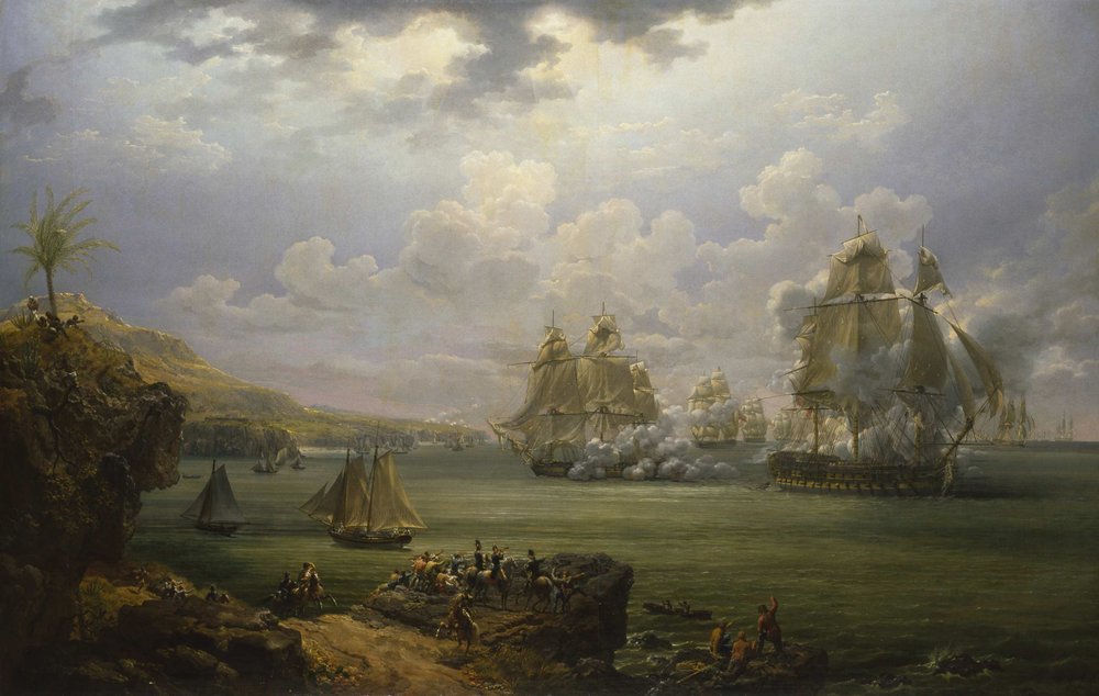 Fight of the frigate Poursuivante against the British ship Hercule, 28 June 1803, 1803 by Louis Philippe Crepin