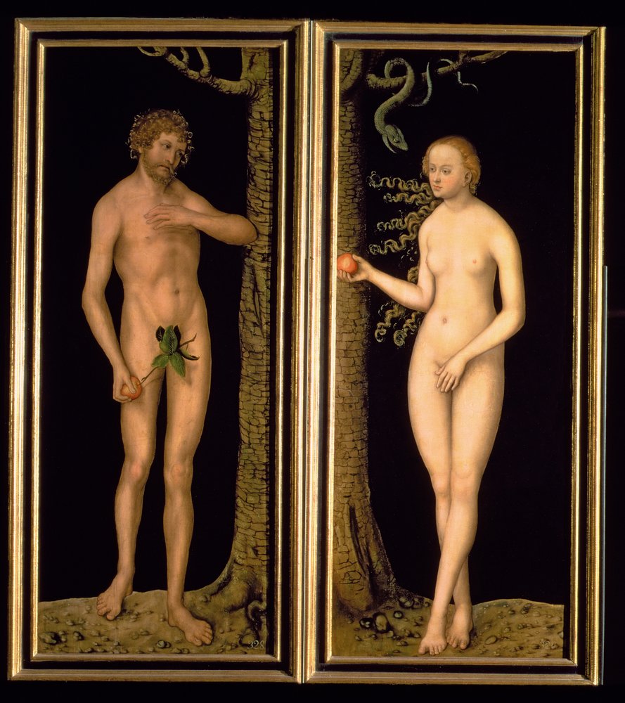 Adam and Eve, 1537 by Lucas Cranach the Elder