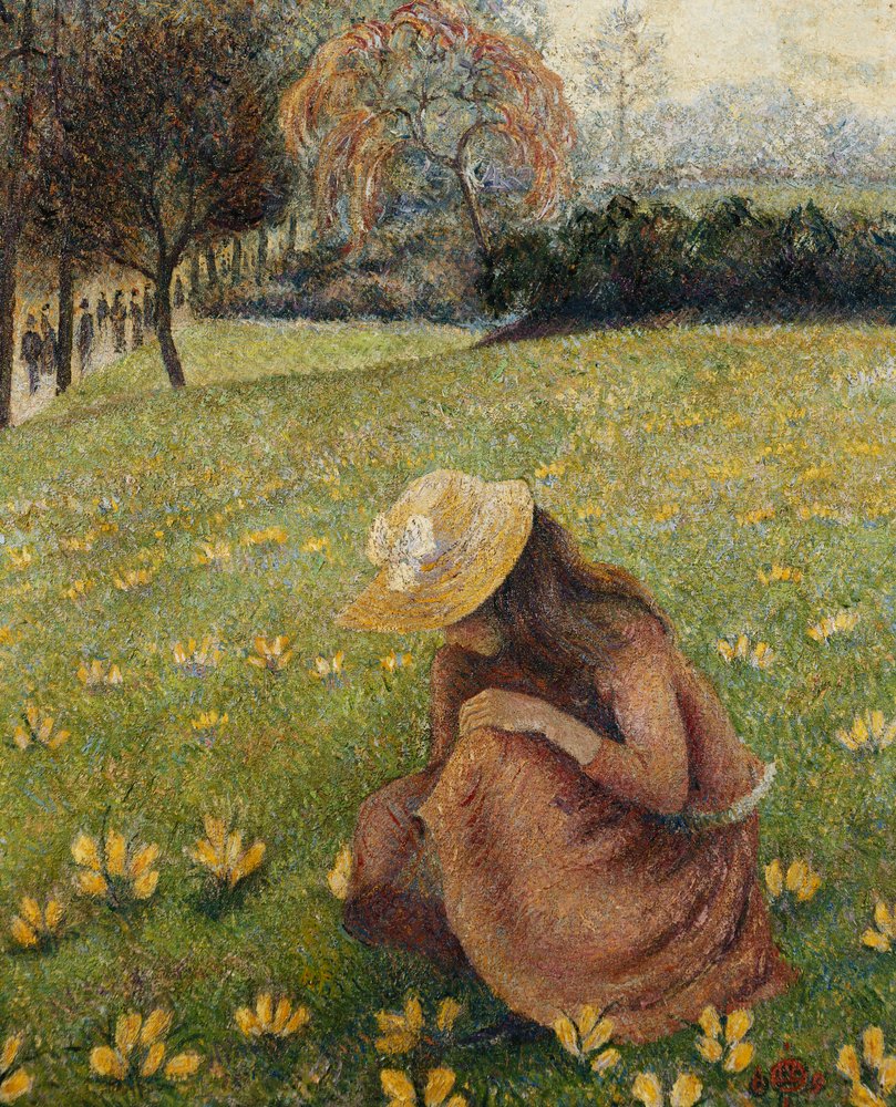 Crocuses by Lucien Pissarro