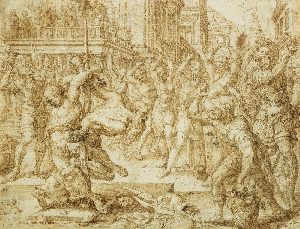 The Stoning of the Elders, from the Story of Susanna by Maerten van Heemskerck