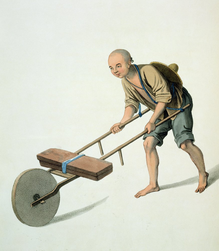 A Labourer, Plate 27 from 'The Costume of China', Engraved by J. Dadley
