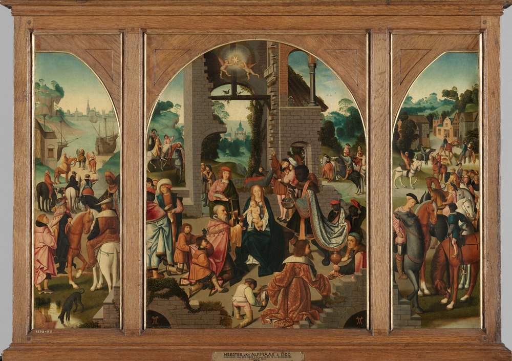 Triptych with Adoration of the Magi, c.1500-1504 by Master of Alkmaar