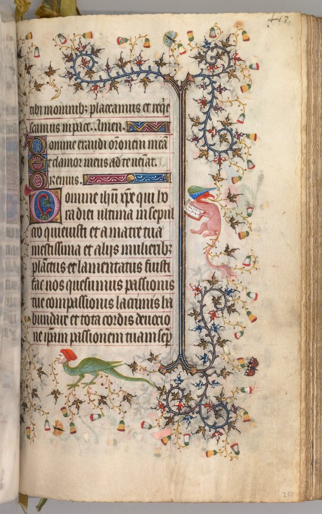 Hours of Charles the Noble, King of Navarre 1361-1425: fol. 2041r, Text, c. 1405 by Master of the Brussels Initials and Associates