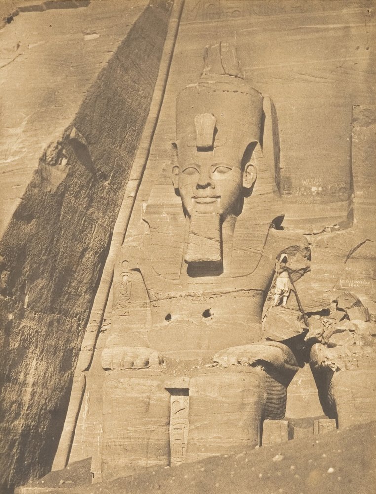 Eastern Colossus of the Speos of Phre, at Abu Simbel, Portrait of ...