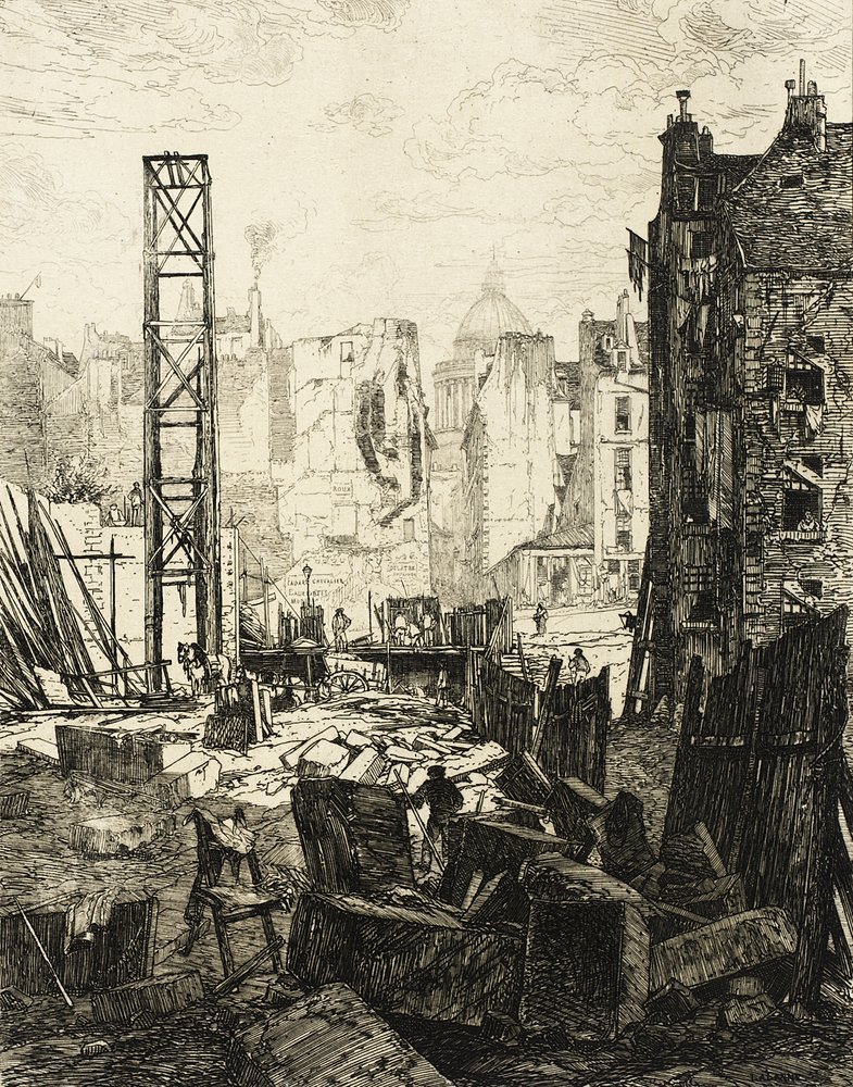 Construction of Boulevard Saint-Germain by Maxime Lalanne
