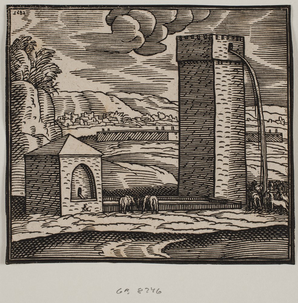 Well, Water Trough, and Water Tower by Melchior Lorck