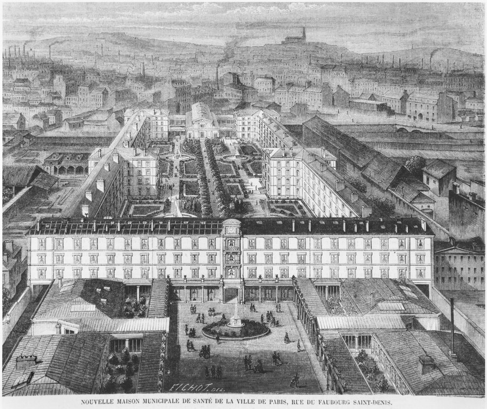 The present Hopital Fernand Widal, Paris, illustration from 'Le Monde ...
