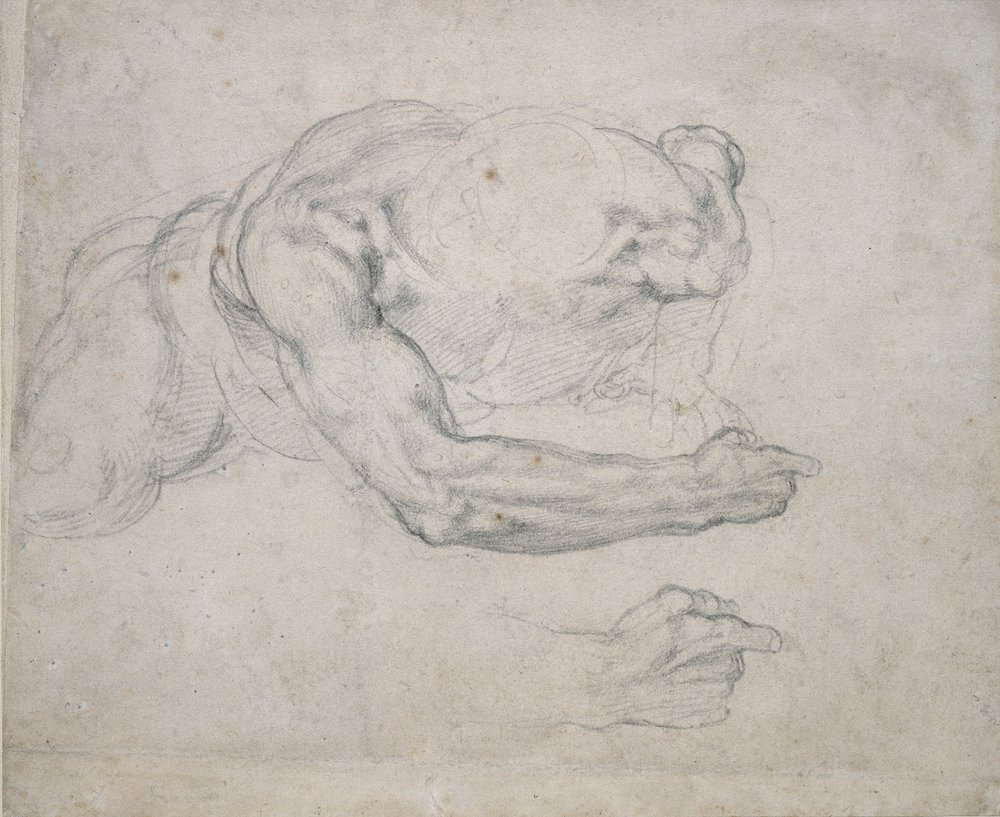 Study of a Man rising from the Ground