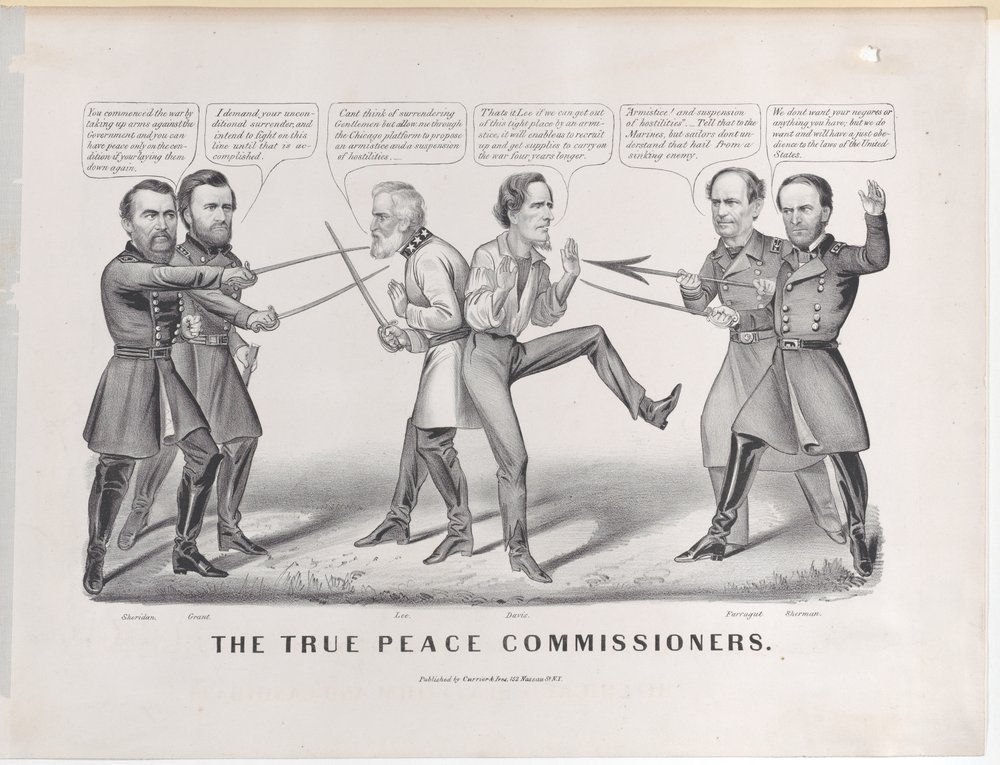 The True Peace Commissioners, 1865 by Currier and Ives