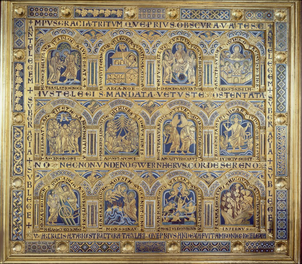 The Verdun Altar, depicting biblical scenes, 1181 (right panel) by Nicholas of Verdun