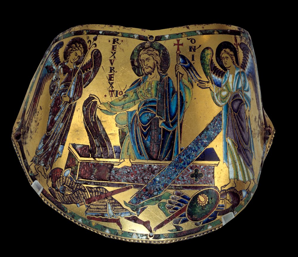Armilla: The Resurrection. Meuse Copper and Enamel Ceremonial Bracelet. Workshop of Nicolas Verdun by Nicholas of Verdun