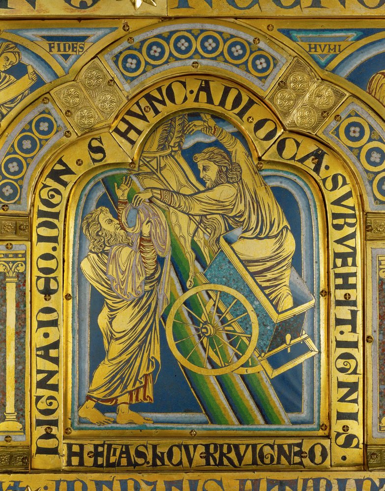 Ascension of the Prophet Eliah, from the Verdun Altar by Nicholas of Verdun