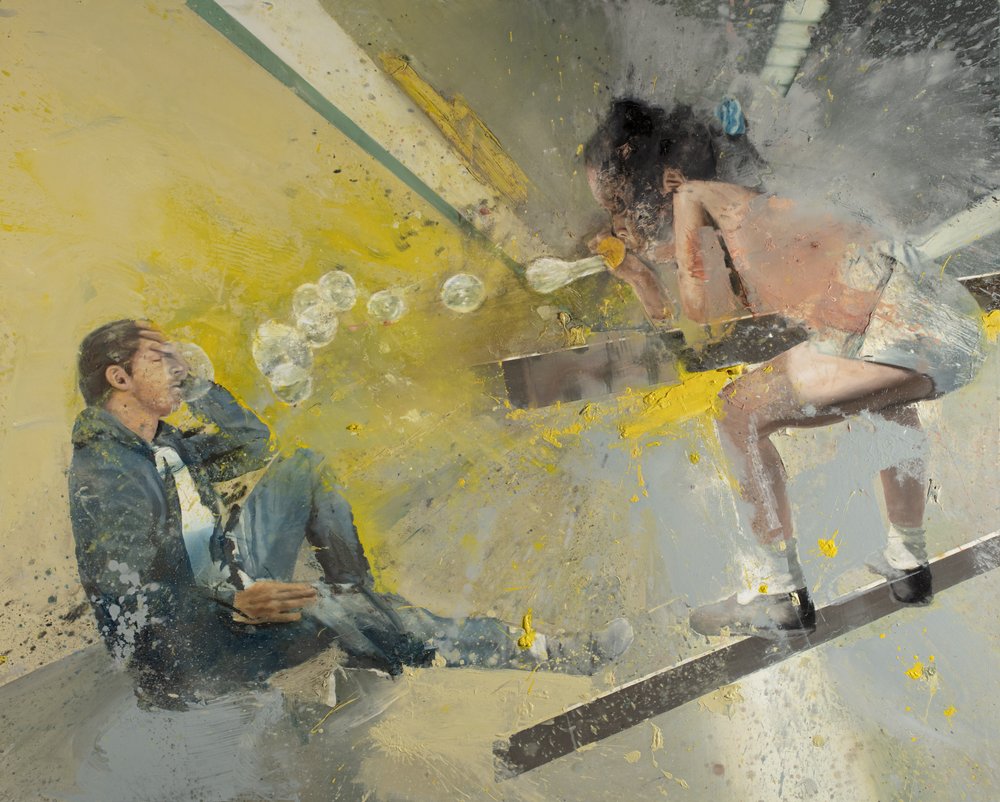 Little Girl Bubbles Metro, 2021 by Nicola Pucci