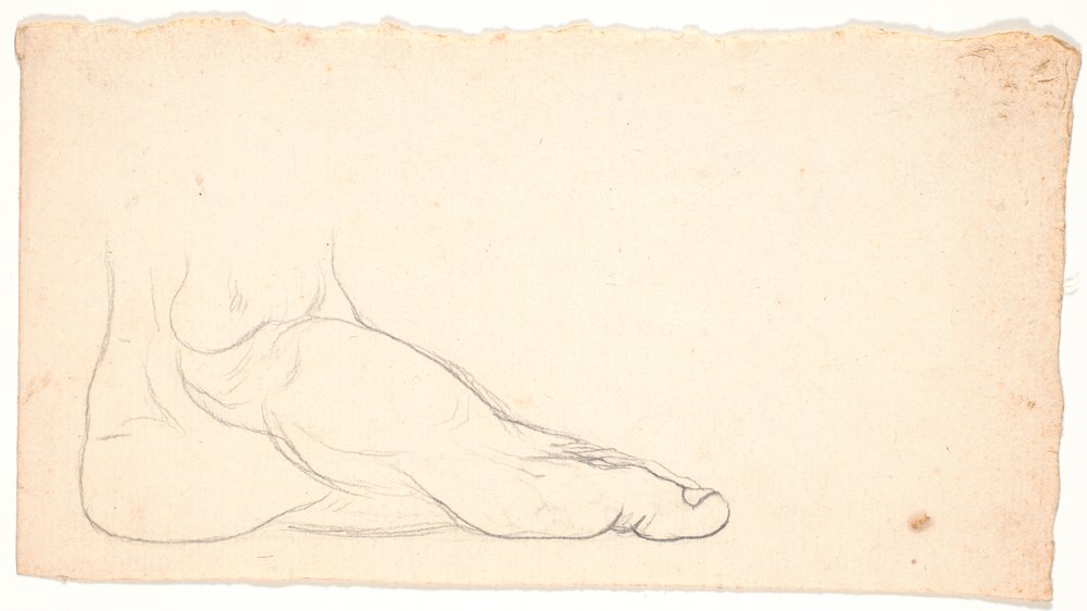 Sketch of Foot Seen from the Side. Heel to the Left.