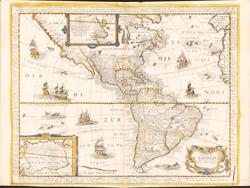 Map of America - Corrected and Enlarged by Nicolas Berey