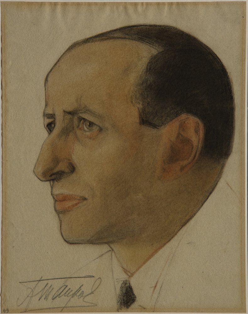 Portrait of the Director Alexander Tairov 1885-1950, Early 1920s by Nikolai Andreevich Andreev