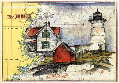 Cape Neddick Light by Ole West