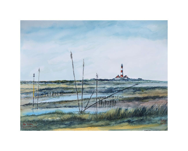 Old channel markers (Westerheversand) by Ole West