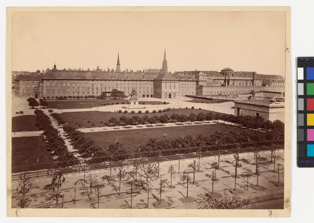 1. Burg - Heldenplatz - View towards the Leopoldine Wing of the Hofburg by Oscar Kramer