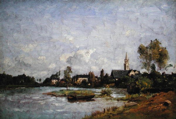 A Village by a River von Paul Desire Trouillebert