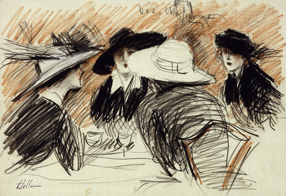 Vos Chapeaux: Ladies at the Ritz, New York, 1913 by Paul Cesar Helleu