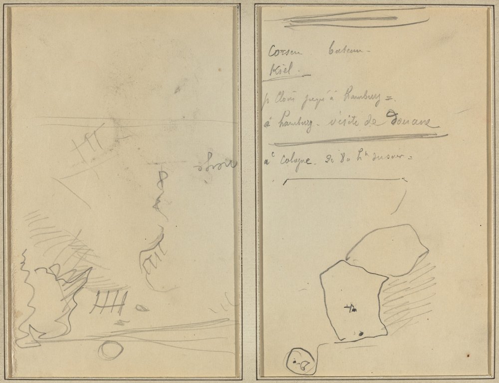 Head of a Monkey; Inventory of Bottles and Beverages by Paul Gauguin