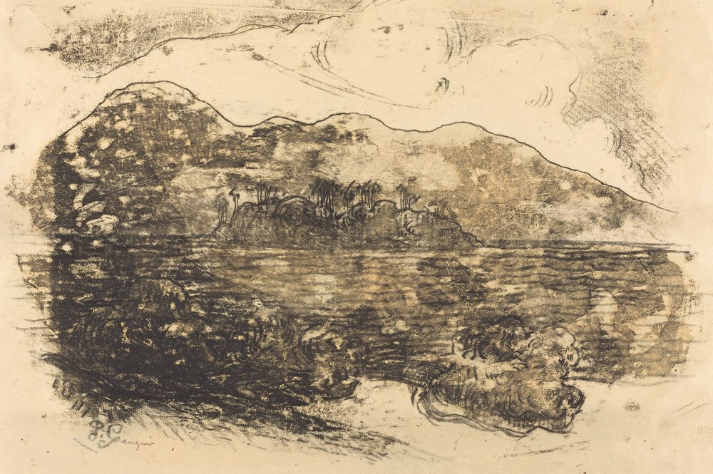 Tahitian Shore by Paul Gauguin