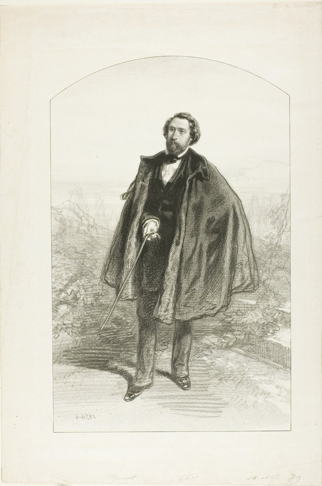 Alfred de Musset by Paul Gavarni