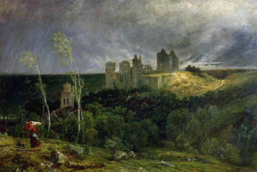 The Ruins of Château de Pierrefonds, 1861 by Paul Huet