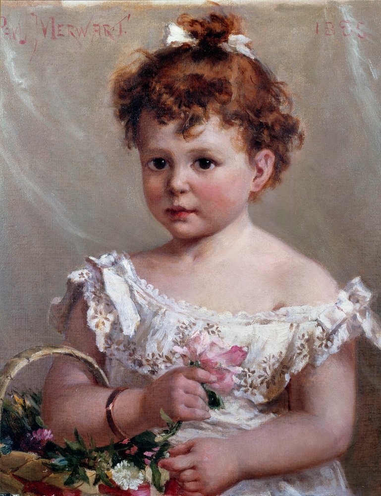 The girl in the basket or Helene Loeb at the age of two by Paul Merwart