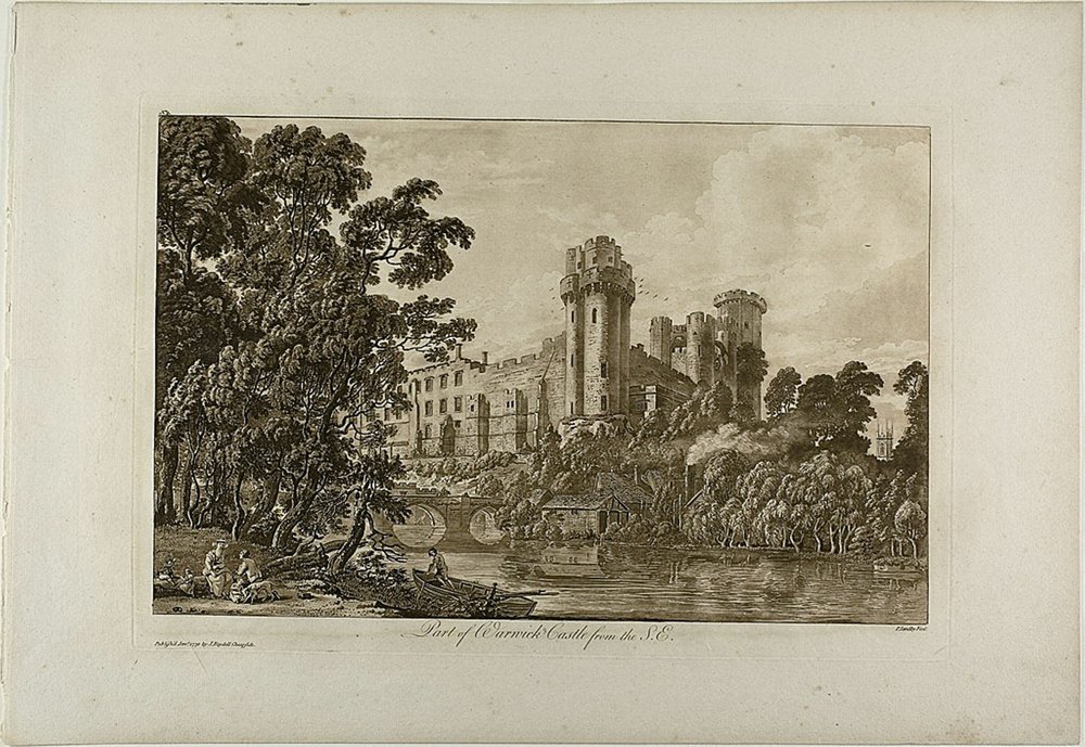 Part of Warwick Castle from the Southeast, plate 4 by Paul Sandby
