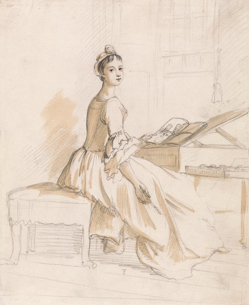 Portrait of a Lady at a Drawing Table by Paul Sandby