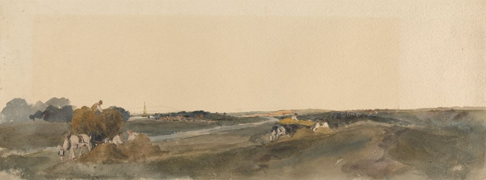 Haymaking on the Banks of a Lincolnshire River by Peter de Wint