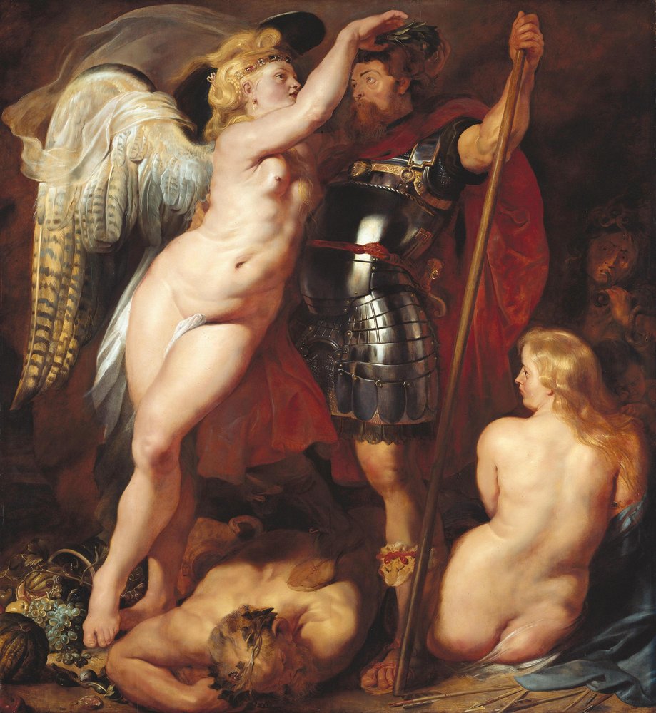 The Crowning of the Hero of Virtue by Peter Paul Rubens