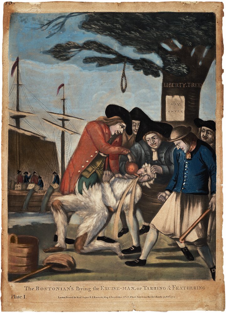 The Bostonians Paying the Excise-man, or Tarring and Feathering, 1774