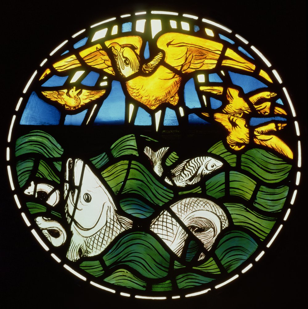 Birds and Fishes (detail) by Philip Webb