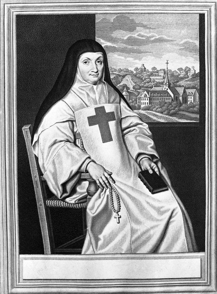 Jacqueline Marie Angélique Arnauld, mother Angélique (1591-1661), French nun, abbess of Port Royal des Champs by Philippe de (after) Champaigne