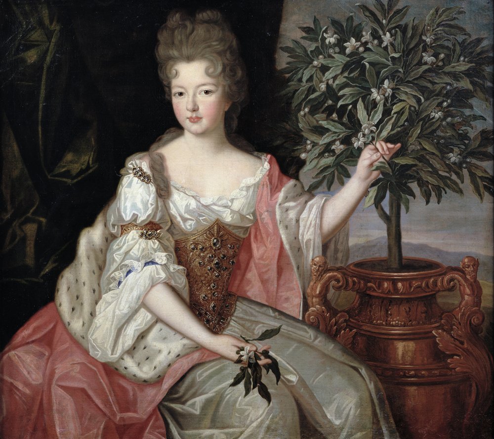 Portrait of Françoise Marie de Bourbon (1677-1749), Duchess of Orléans (Mademoiselle de Blois) by Pierre Gobert
