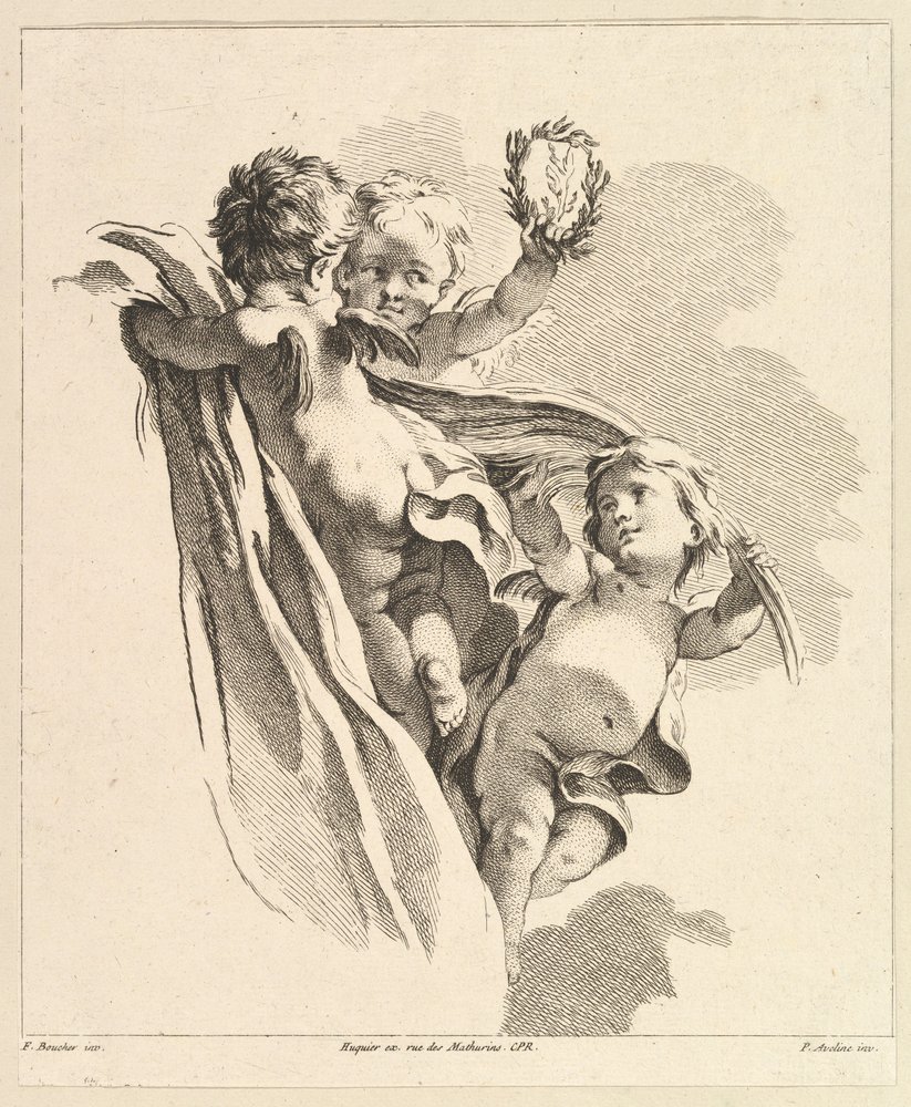 Three Cupids, from Fourth Book of Groups of Children by Pierre-Alexandre Aveline