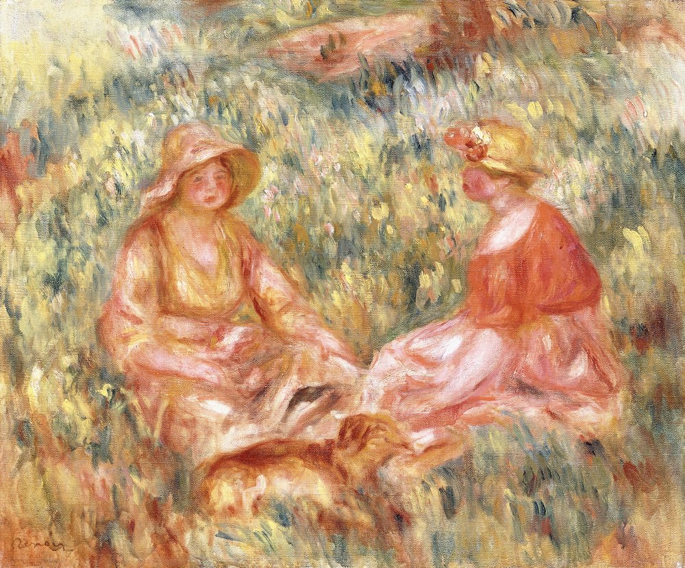 Two Women in the Grass by Pierre-Auguste Renoir