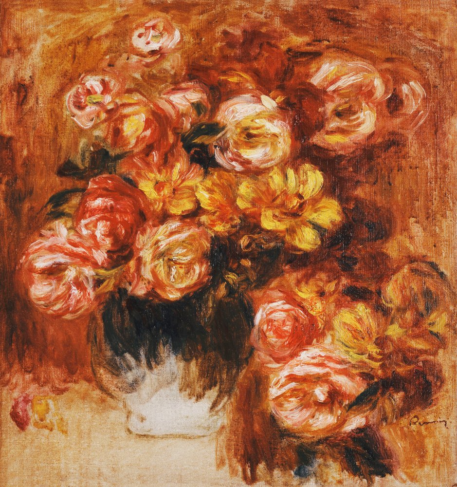 Vase of Roses by Pierre-Auguste Renoir