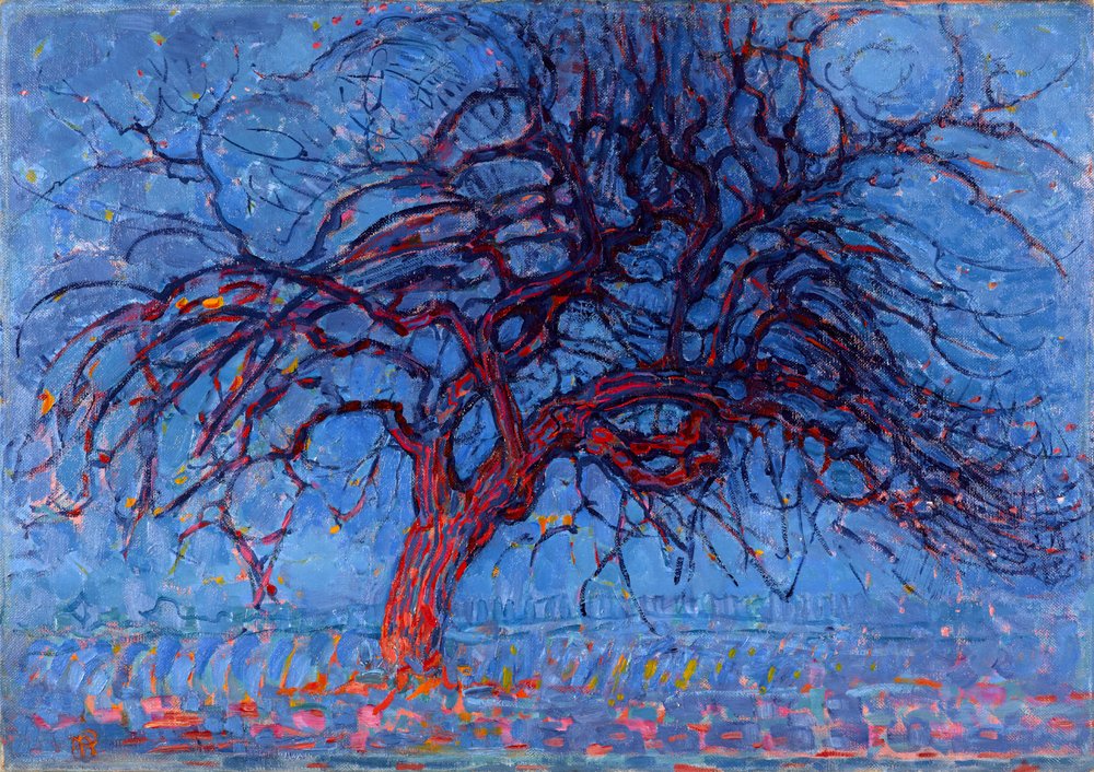 Evening: The Red Tree, 1908-10 by Piet Mondrian